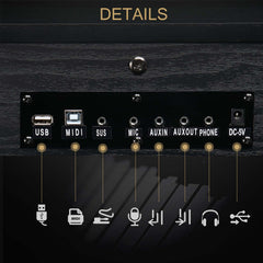 No logo 61 Key Piano Semi-Weighted Standard Keyboards Digital Piano with Furniture Stand，MIDI Bluetooth, Headphone，for Piano Lover Black color