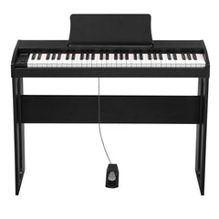No logo 61 Key Piano Semi-Weighted Standard Keyboards Digital Piano with Furniture Stand，MIDI Bluetooth, Headphone，for Piano Lover Black color