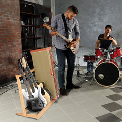 Folding Hardwood Guitar Case Stand for Electric Guitar, Bass, or Acoustic Guitars Hard Case,Save Space for Home, Studio