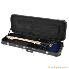 Electric Guitar Square Hard Case with Protective Sleeve Fits ST TL Burning fire 170 Style Electric Guitar Blac
