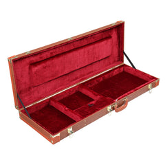 Electric Guitar Square PU Hard Case Fits ST TL Burning fire 170 Style Electric Guitar Brown