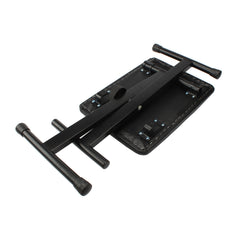 Dual-tube X-Shape Keyboard Stand + Adjustable Folding Piano Bench Stool Seat Black