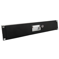 19" 2U Steel Plate DJ Drawer Equipment Cabinet with Keys Black
