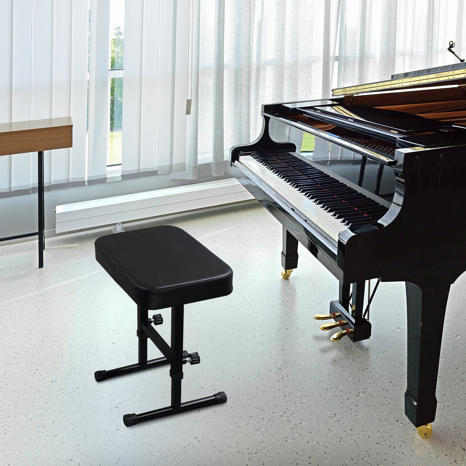 Szzzp Electric Keyboard Piano Padded Cushion Leather Bench for Musicians Use at The Show or at Home