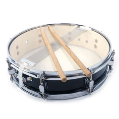 Szzzp 13x3.5 Inch Professional Snare Drum Drumsticks Drum Key Strap Set Black
