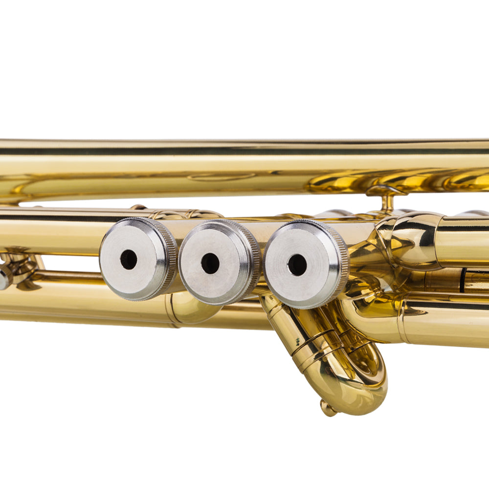 Szzzp Drop B Tone Adjustable Trumpet Gloves Set Plaint Golden