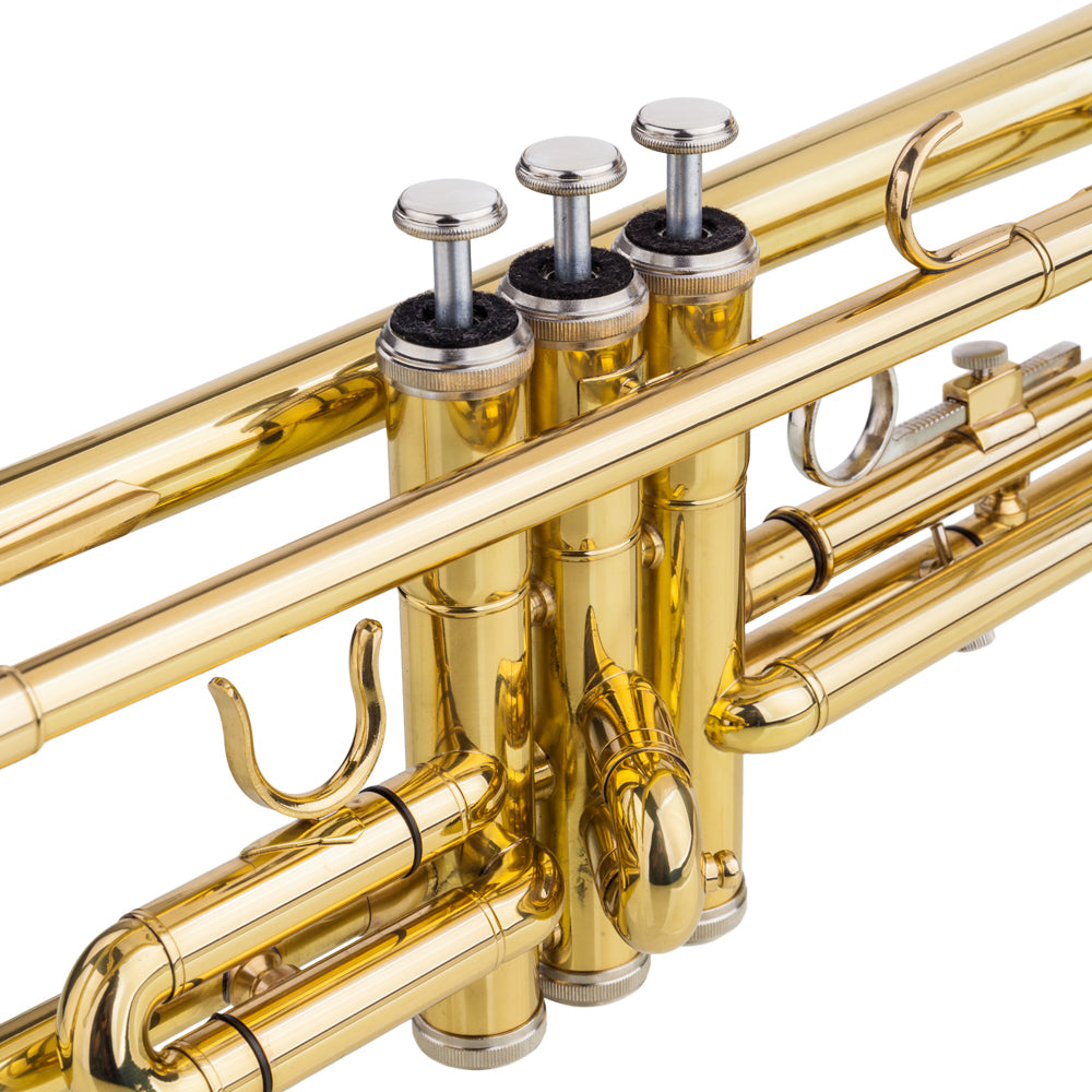Szzzp Drop B Tone Adjustable Trumpet Gloves Set Plaint Golden