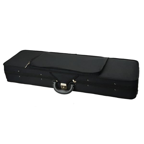 Black square violin bag with hygrometer and lock