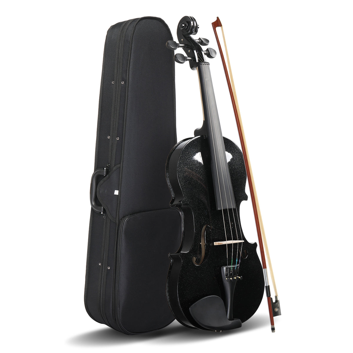 Szzzp Full Size 4/4 Violin Set for Adults Beginners Students with Hard Case,Violin Bow,Shoulder Rest,Rosin,Extra Strings and Sordine