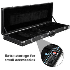 Szzzp High Grade Electric Guitar Square Hard Case Flat Black