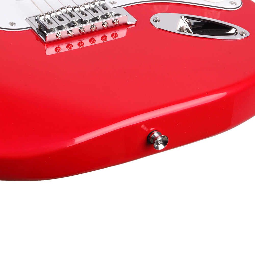 Szzzp Rosewood Fingerboard Electric Guitar with Shoulder Strap / Guitar Bag - Red