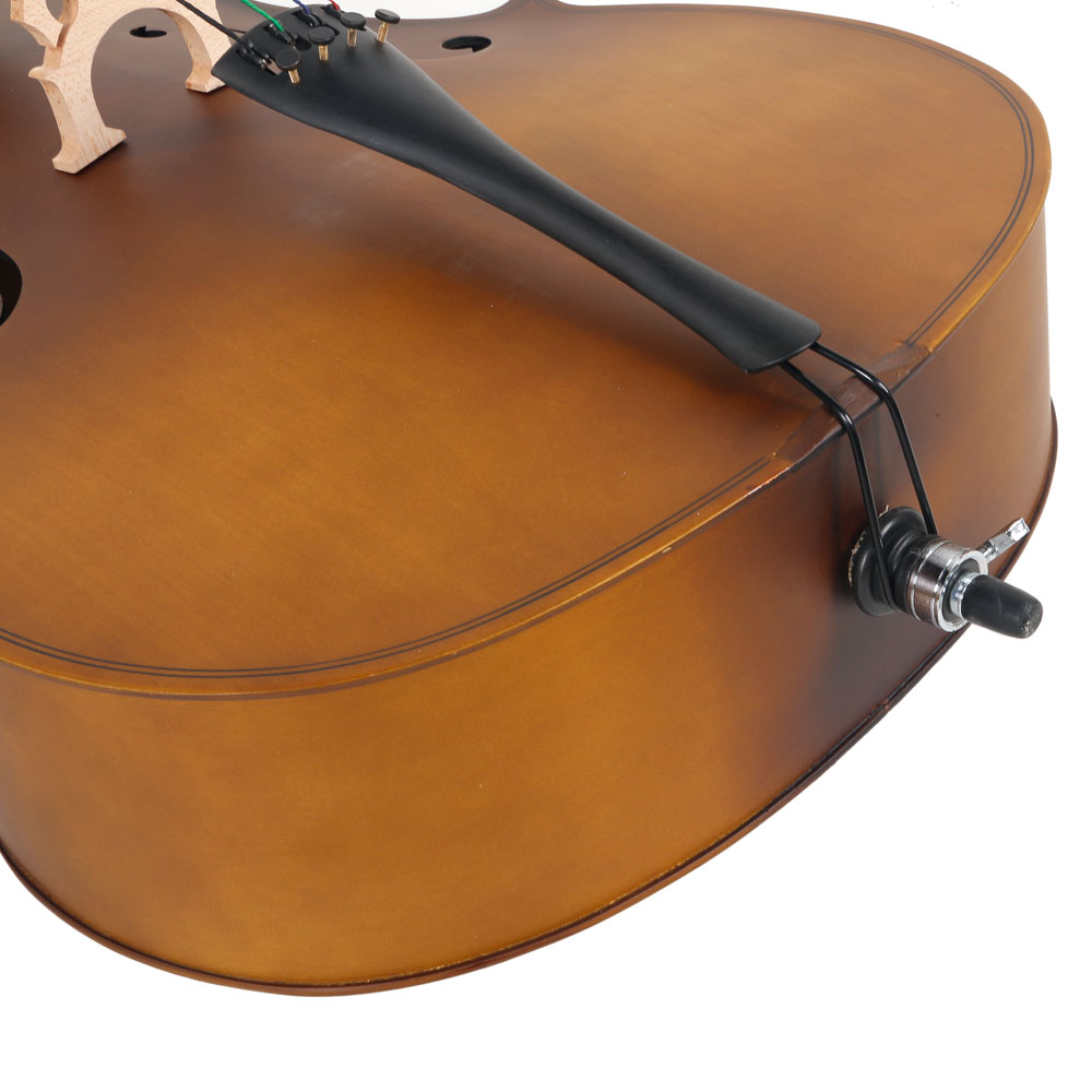 Szzzp 4/4 Acoustic Cello Case Bow Rosin Wood