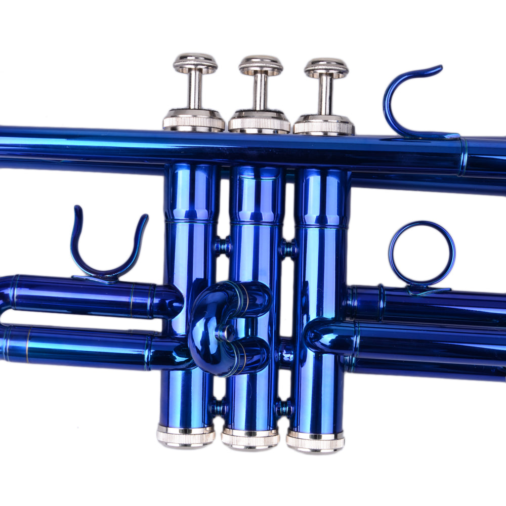 Szzzp Brass B Flat Trumpet Gloves Set Blue