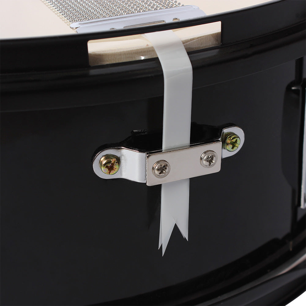 Szzzp 14 x 5.5 inches Professional Marching Snare Drum & Drum Stick & Strap & Wrench Kit Black