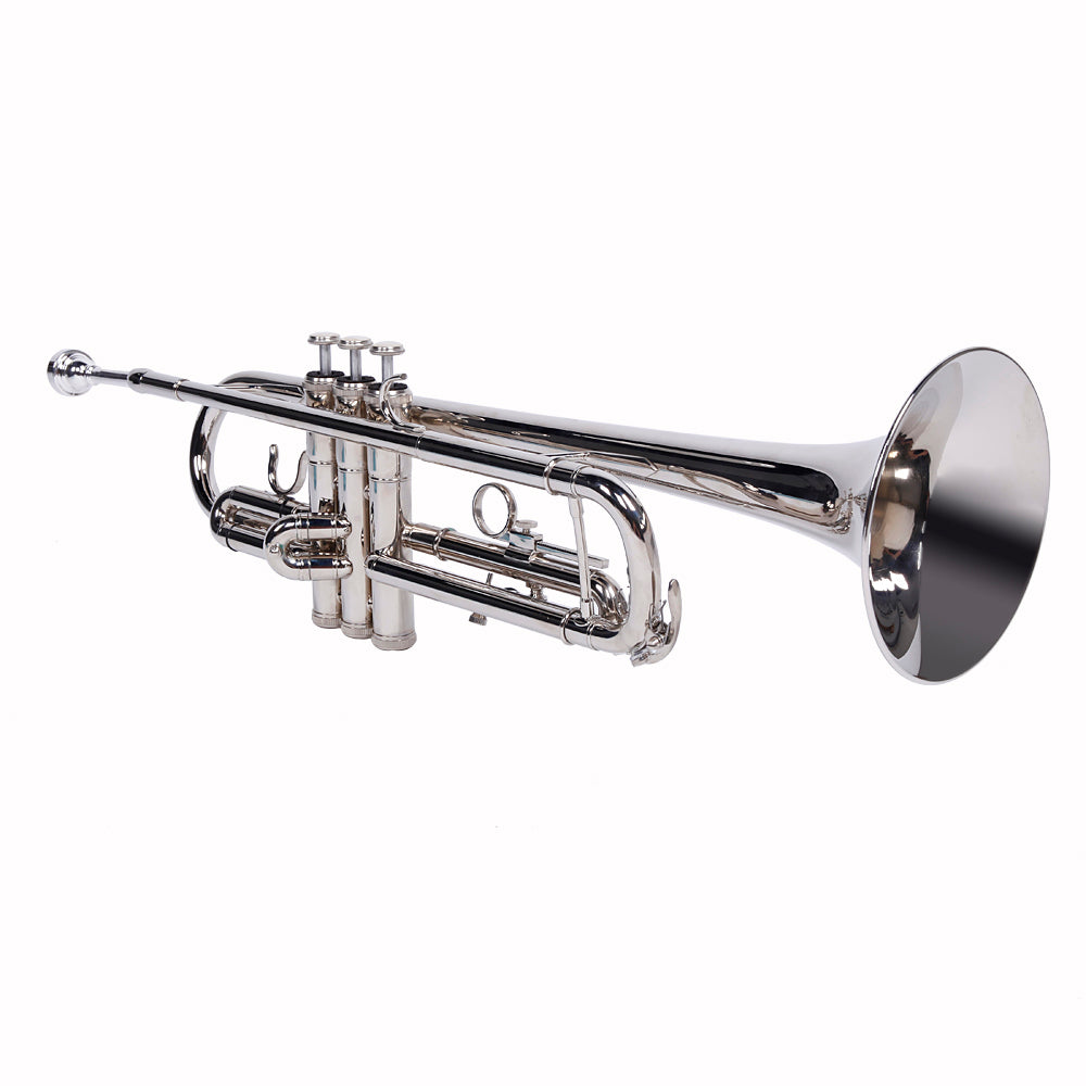 Szzzp Nickelplated Drop B Adjustable Trumpet Gloves Set Silver