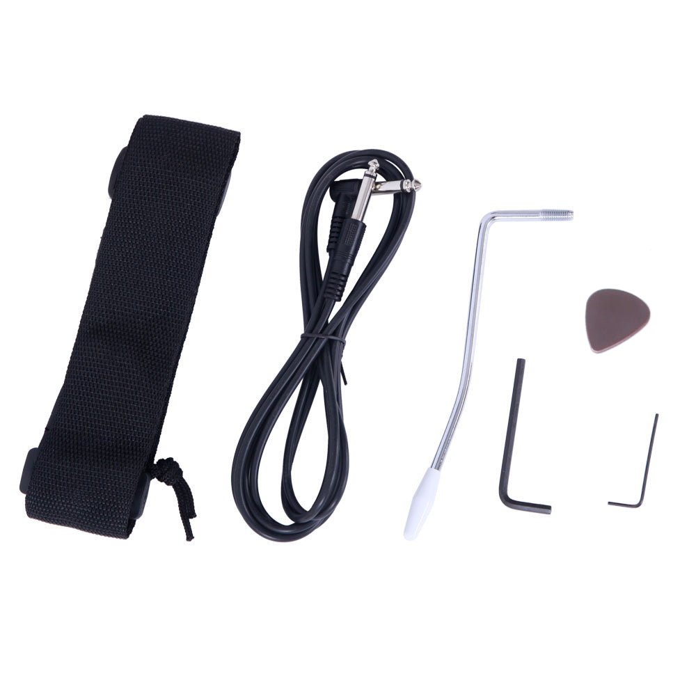 Szzzp Novice Entry Level 170 Electric Guitar HSH Pickup Bag Strap Paddle Rocker Cable Wrench Tool - Yellow