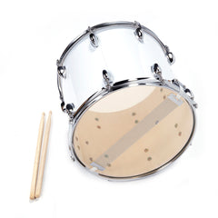 Szzzp 14 x10 inches Marching Drum Drumsticks Key Strap White