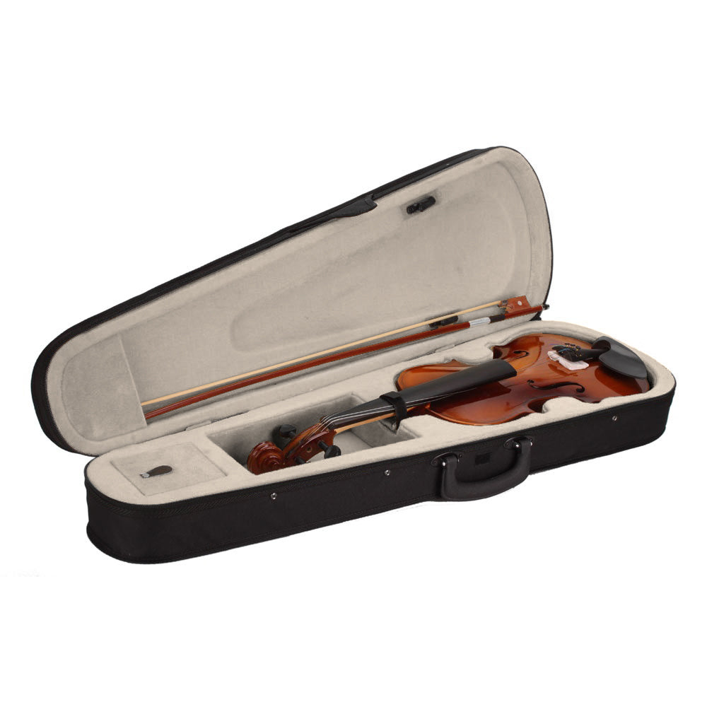 Szzzp 4/4 Acoustic Violin Case Bow Rosin Natural