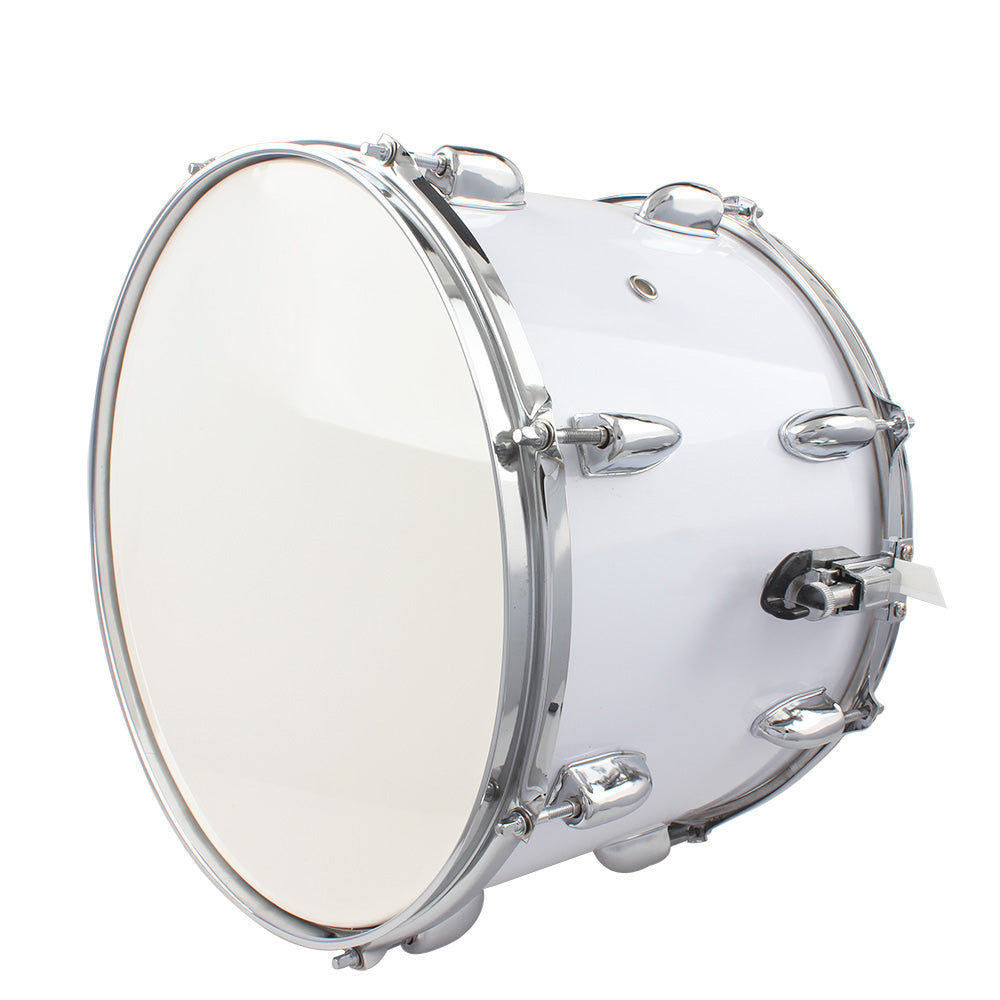 Szzzp 14 x10 inches Marching Drum Drumsticks Key Strap White