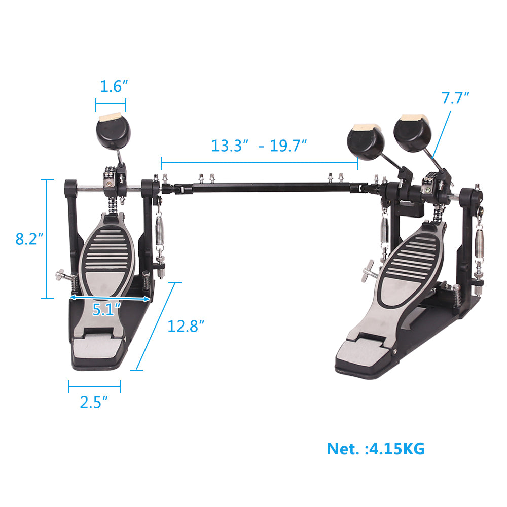 Szzzp Double Kick Drum Pedal Professional Double Bass Drum Pedal