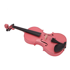 Szzzp 3/4 Acoustic Violin Case Bow Rosin - Pink