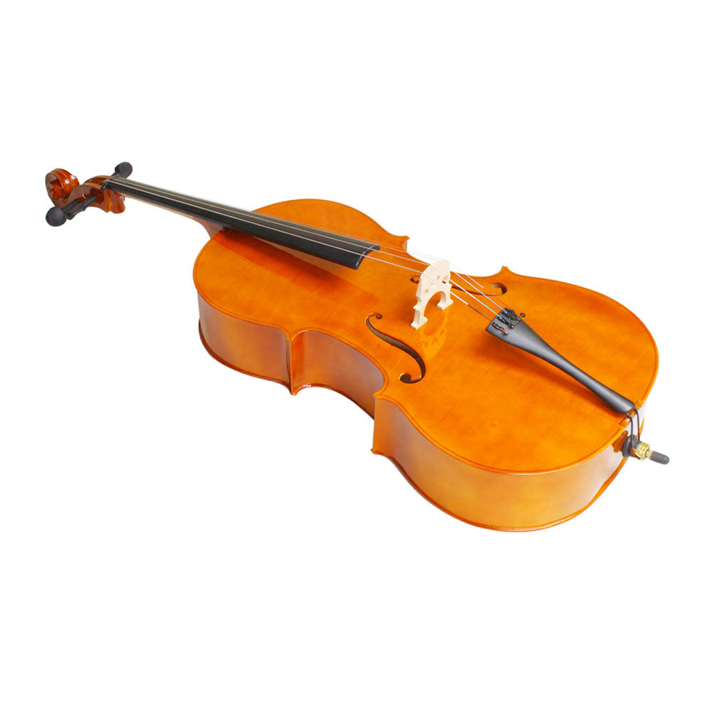 Szzzp 4/4 Wood Cello Bag Bow Rosin Bridge Natural