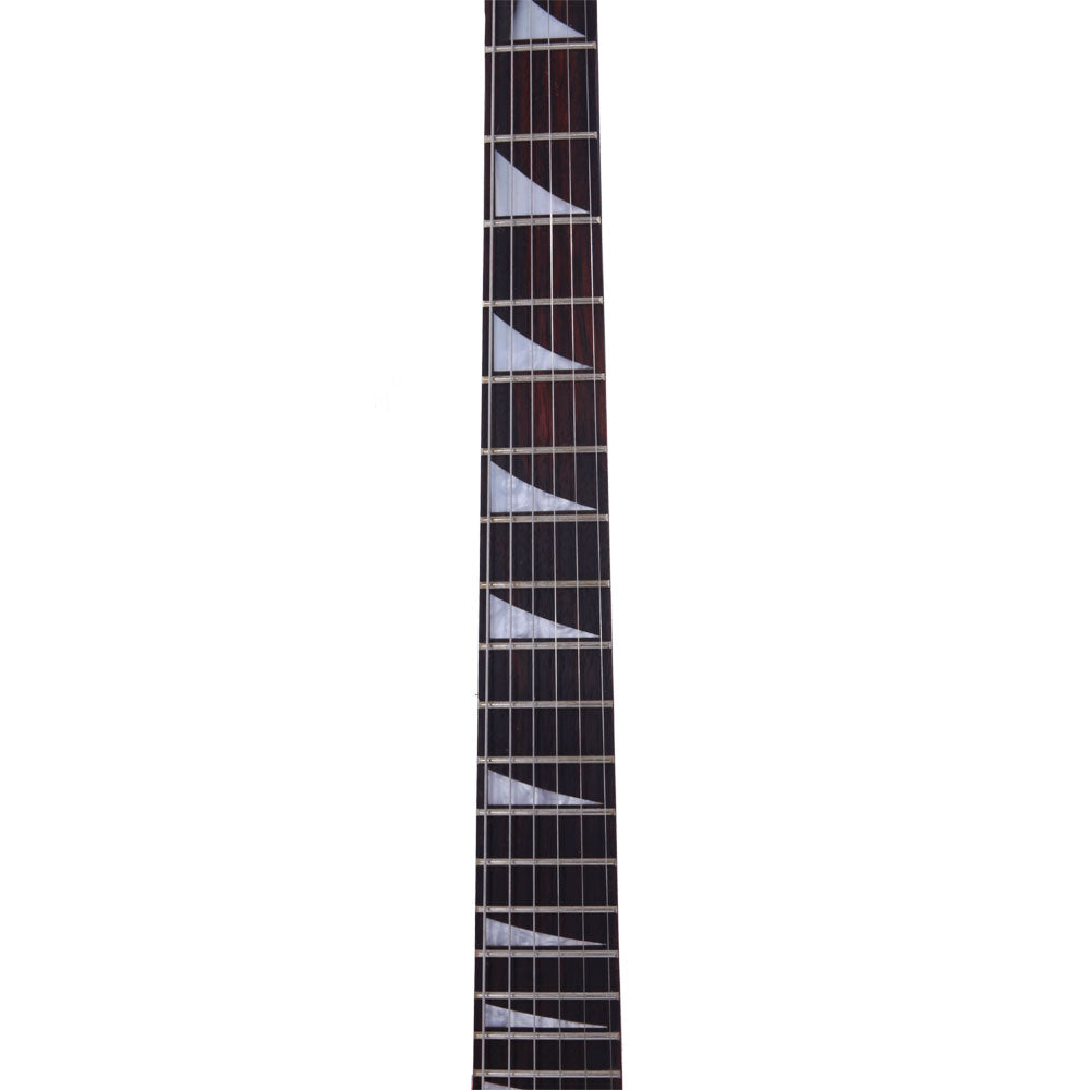 Szzzp Novice Flame Shaped Electric Guitar HSH Pickup Bag Strap Paddle Rocker Cable Wrench Tool Black