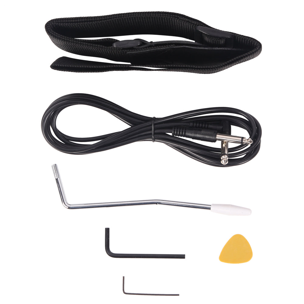Szzzp Novice Entry Level 170 Electric Guitar HSH Pickup Bag Strap Paddle Rocker Cable Wrench Tool - Sunset
