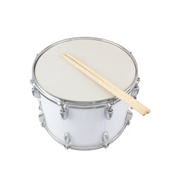 Szzzp 14 x10 inches Marching Drum Drumsticks Key Strap White