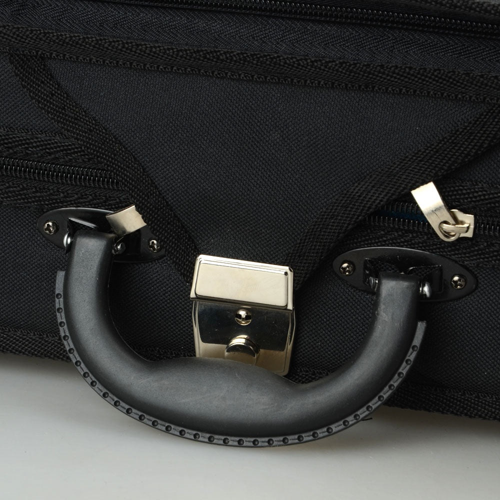 Szzzp Fashion Square Shape Nylon Voilin Bag Black