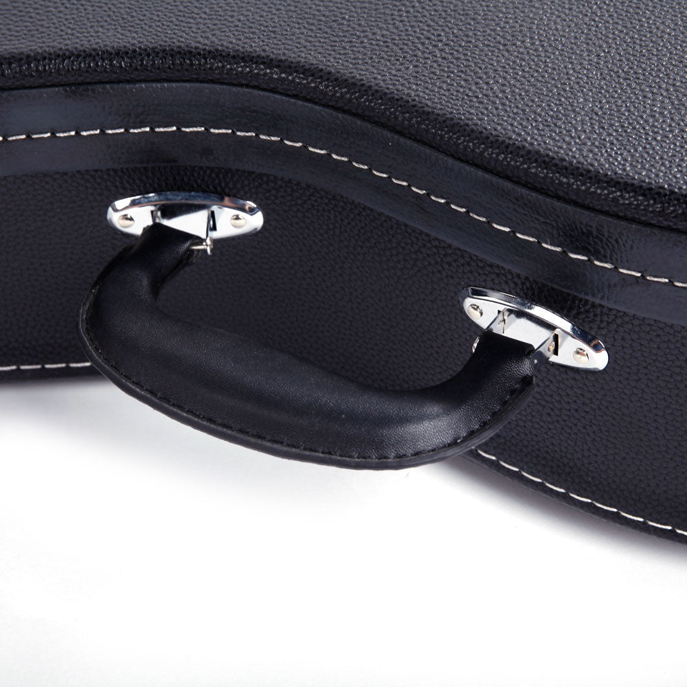Szzzp Full Size 4/4 Bunnel Edge Electric Silent Violin with Case Bow Rosin Headphone Connecting Line Black