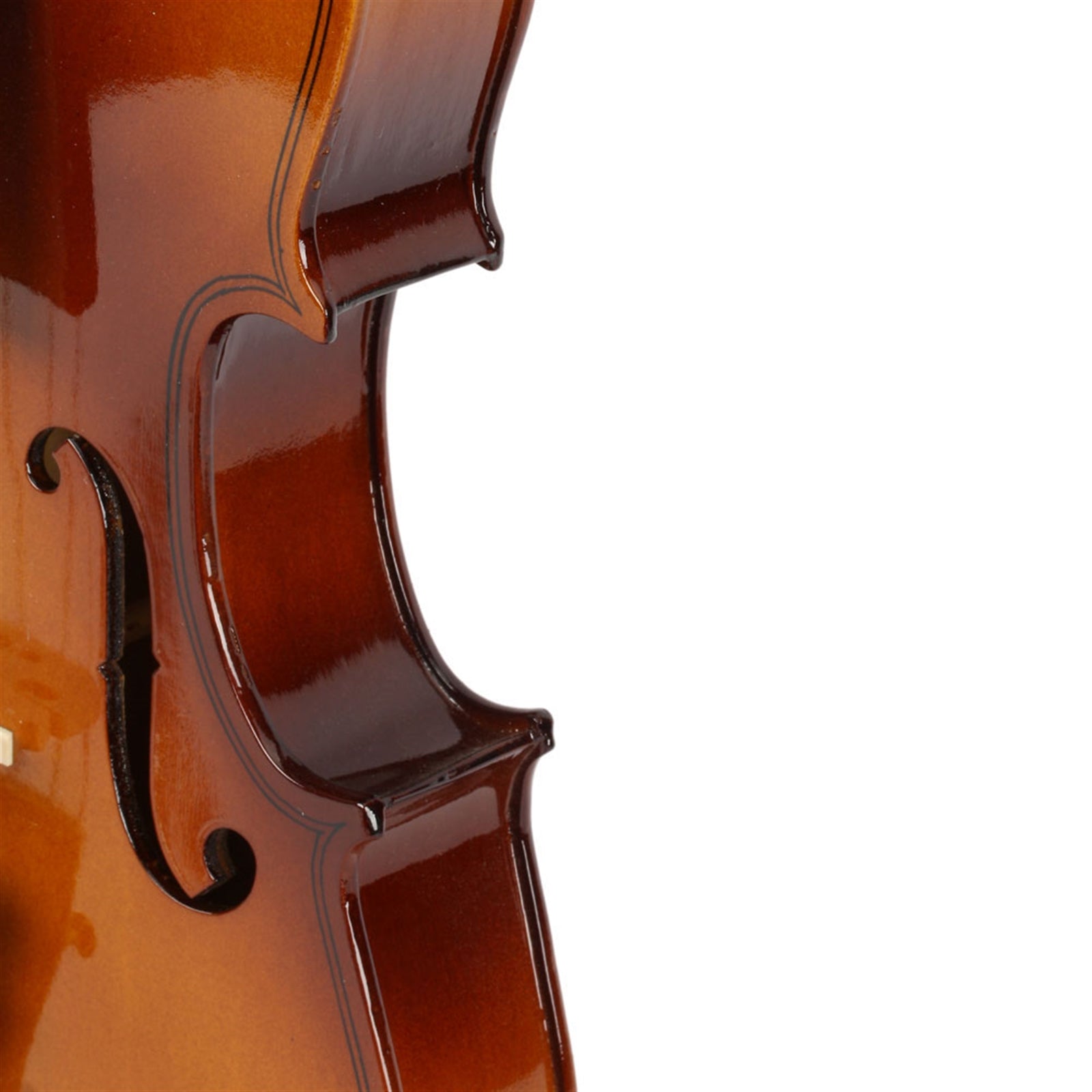Szzzp 3/4 Acoustic Violin Case Bow Rosin Natural