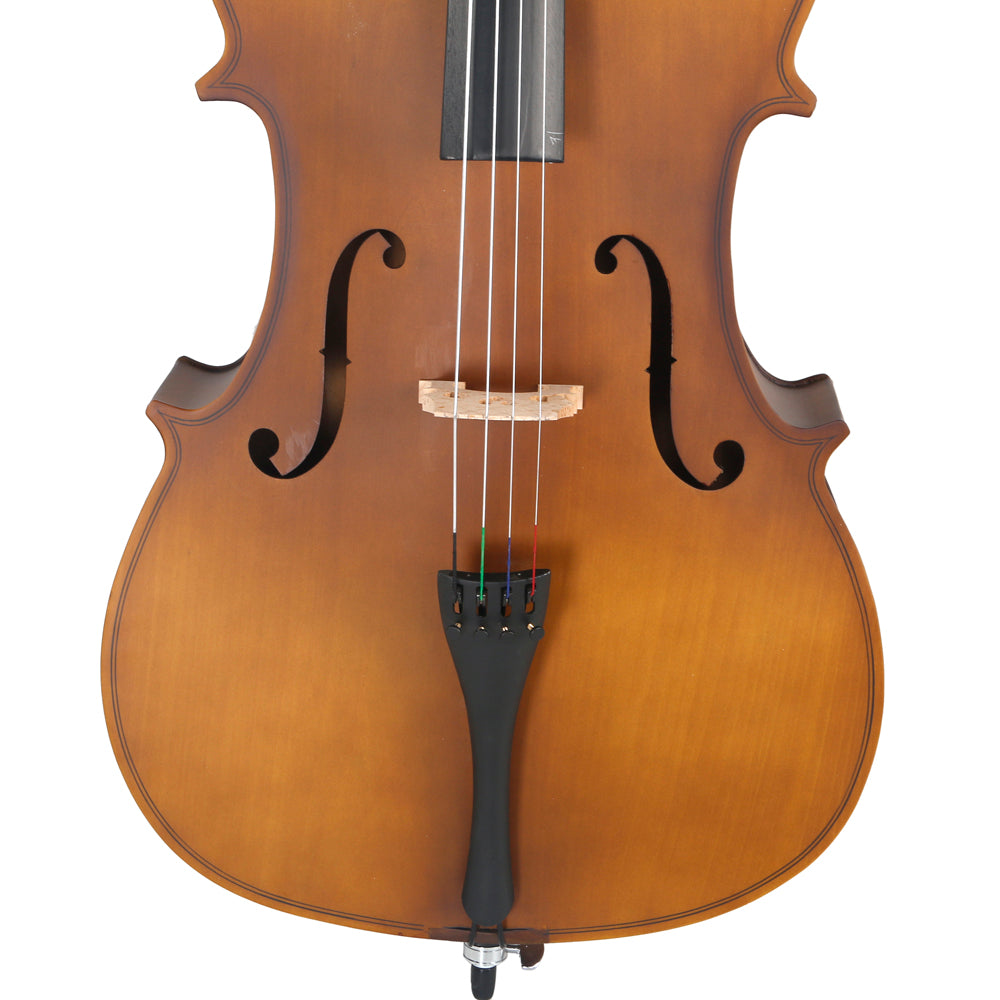 Szzzp 4/4 Acoustic Cello Case Bow Rosin Wood