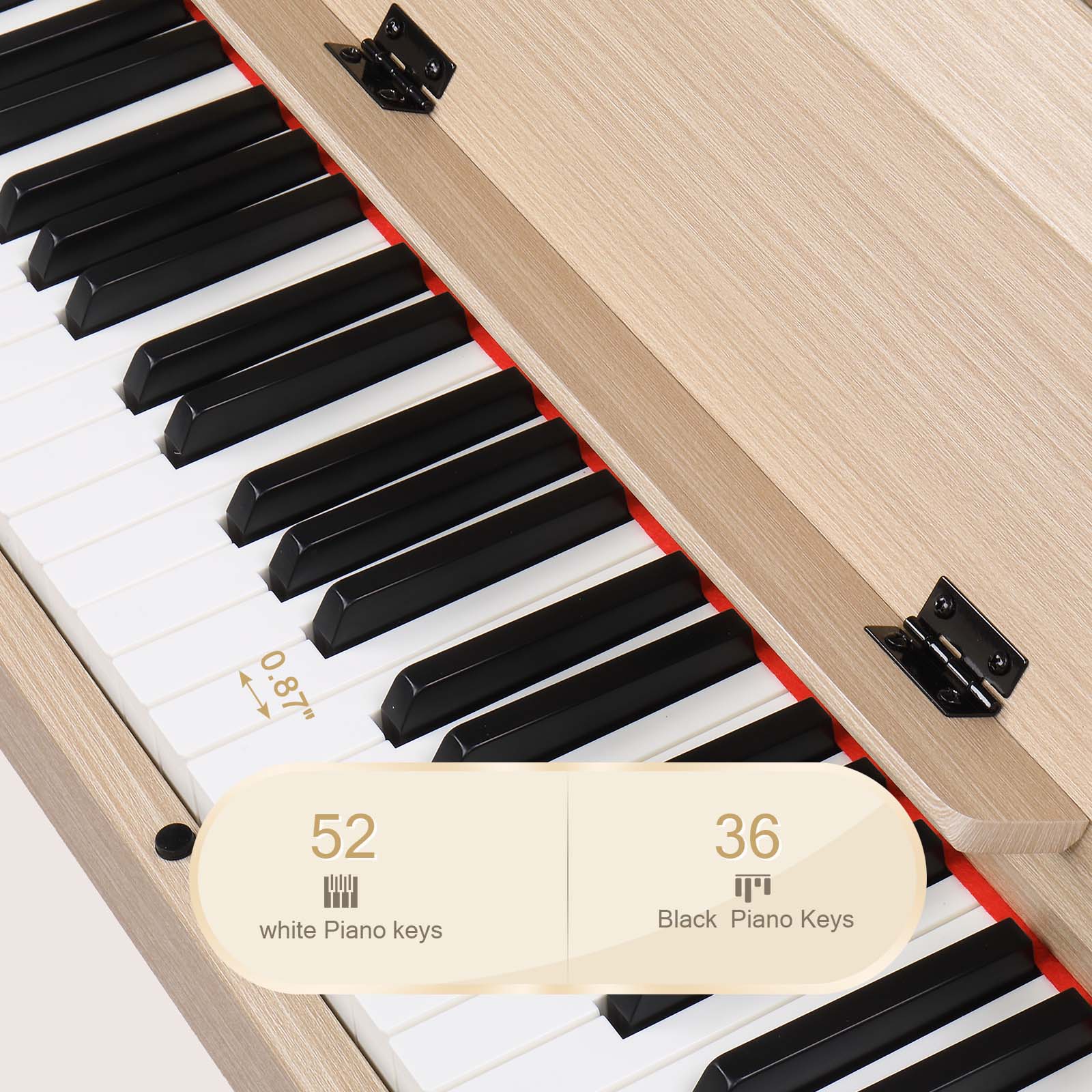 Szzzp 88 Key Standard Full Weighted Keyboards Digital Piano with Metal Stand, Audio and MIDI Bluetooth
