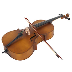 Szzzp 4/4 Acoustic Cello Case Bow Rosin Wood