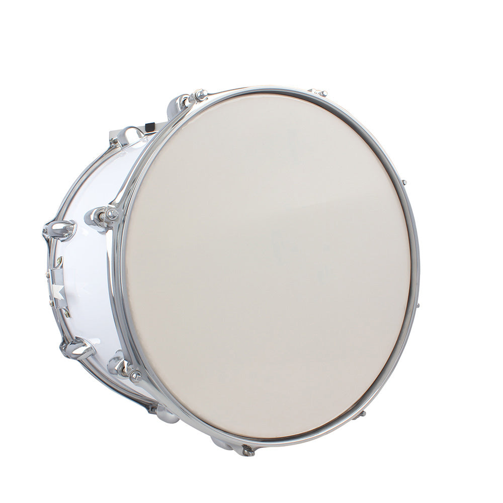 Szzzp 14 x10 inches Marching Drum Drumsticks Key Strap White