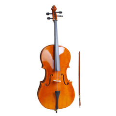 Szzzp 4/4 Wood Cello Bag Bow Rosin Bridge Natural