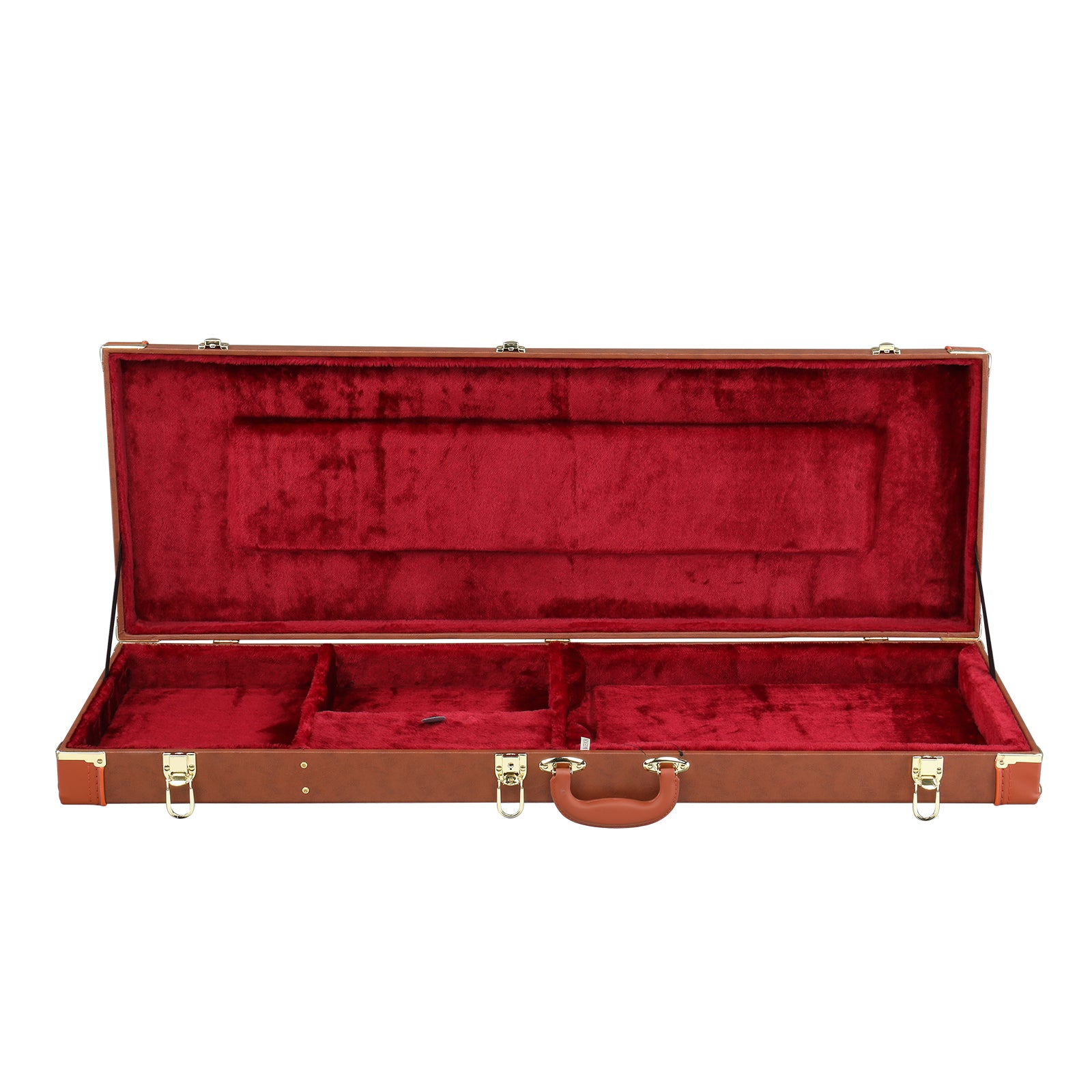 Szzzp  Electric Guitar Square PU Hard Case Fits ST TL Burning fire 170 Style Electric Guitar - Brown