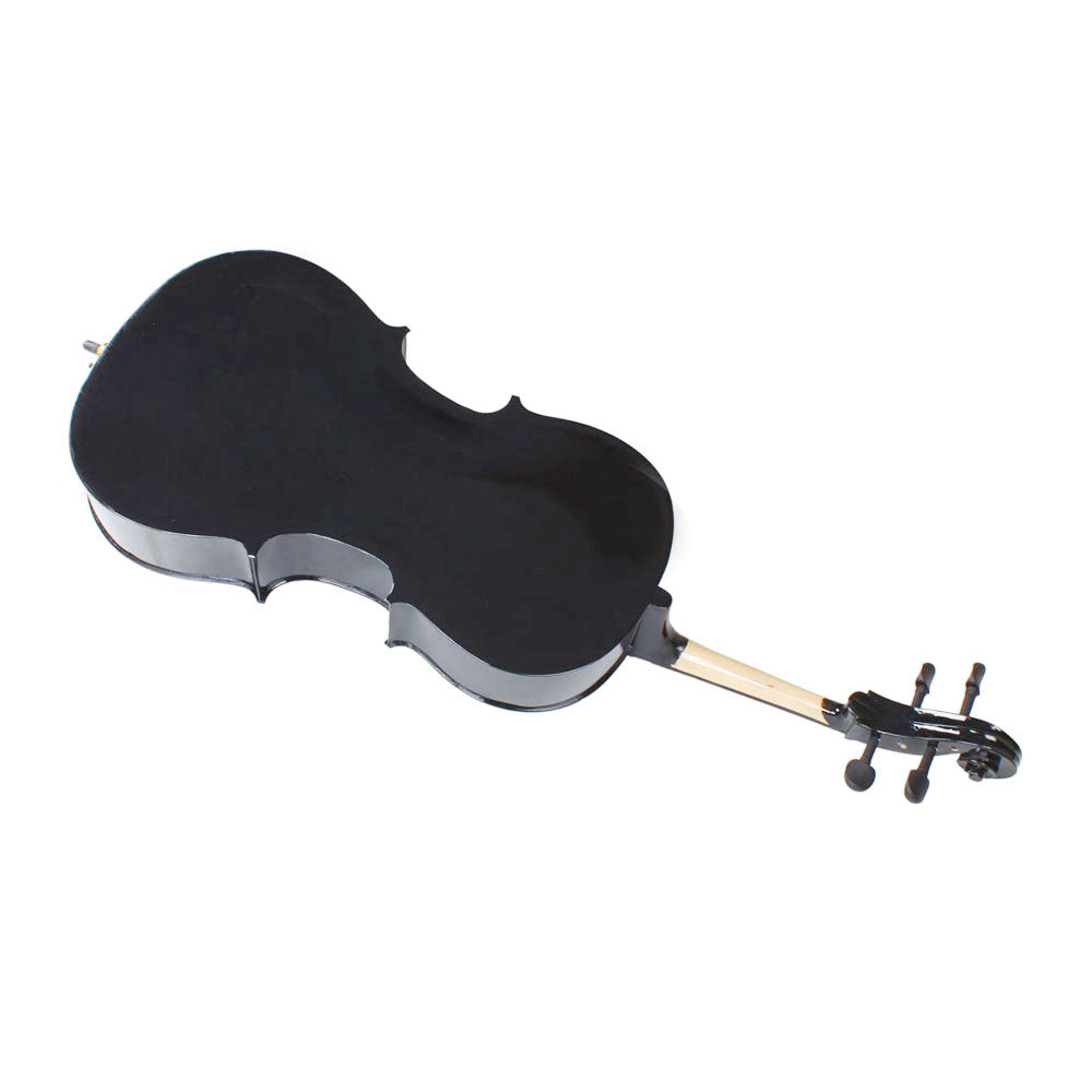Szzzp 4/4 Wood Cello Bag Bow Rosin Bridge Black