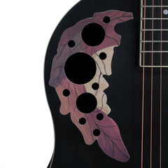 Szzzp 41 inch Cutawary Round Back Acoustic Guitar Spruce Top Grape Hole - Black