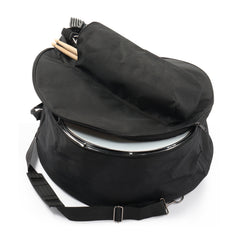 Szzzp 14 x 5.5in Snare Drum Set with Drumstick Holder, Snare Drum Bag, Strap, Mute Pad & Drum Stick for Beginner Student Black
