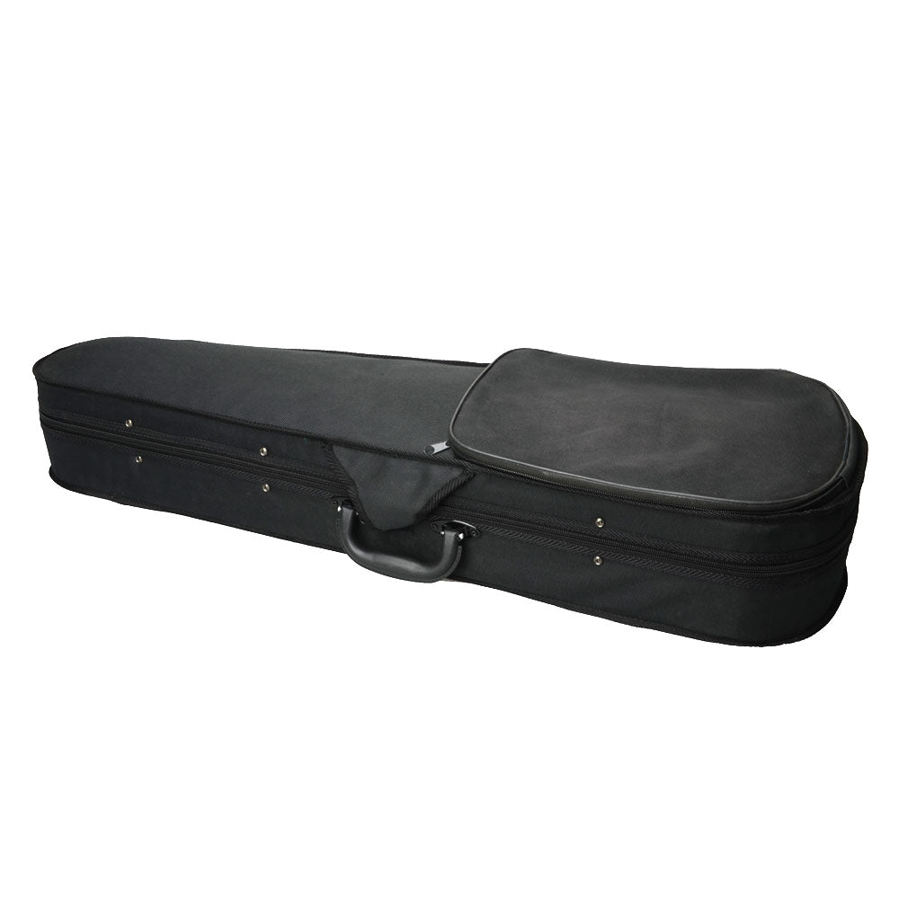 Szzzp Durable Cloth Fluff Triangle Shape Case with Silver Gray Lining for 4/4 Violin Black