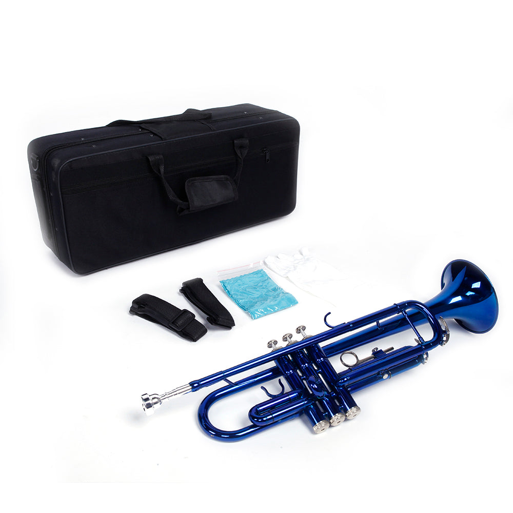 Szzzp Brass B Flat Trumpet Gloves Set Blue