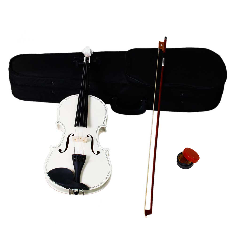Szzzp  4/4 Acoustic Violin Case Bow Rosin - White