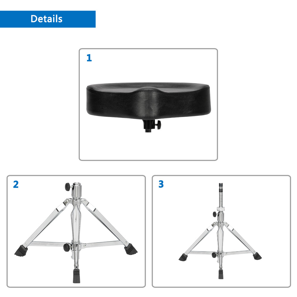Szzzp Swivel Liftable Oversized Saddle Throne Super Thick Sponge Overweight 180Kg Drum Stool
