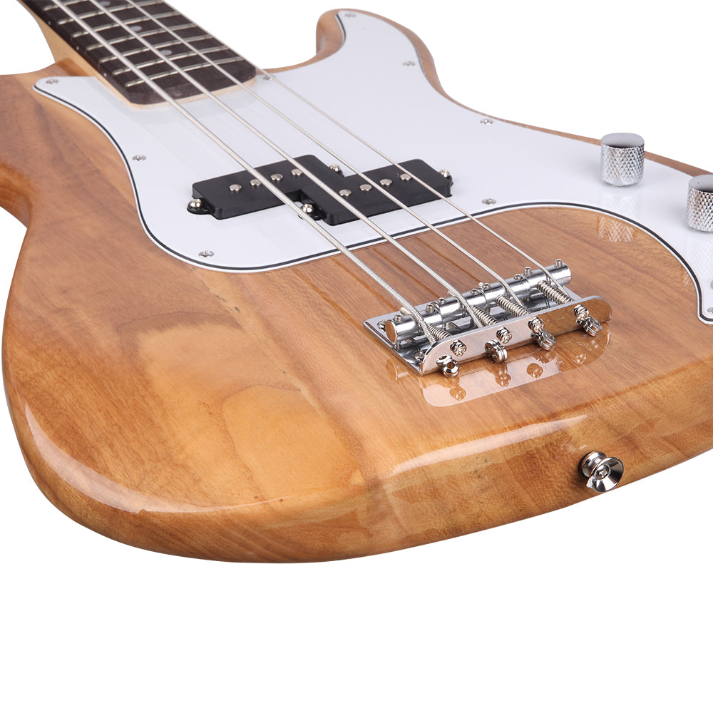 Szzzp Exquisite Burning Fire Style Electric Bass Guitar - Burly Wood