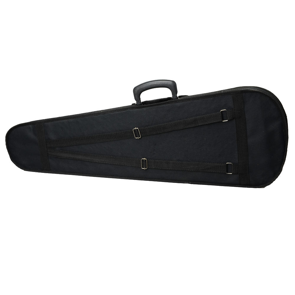 Szzzp Durable Cloth Fluff Triangle Shape Case with Beige Lining for 4/4 Violin Black