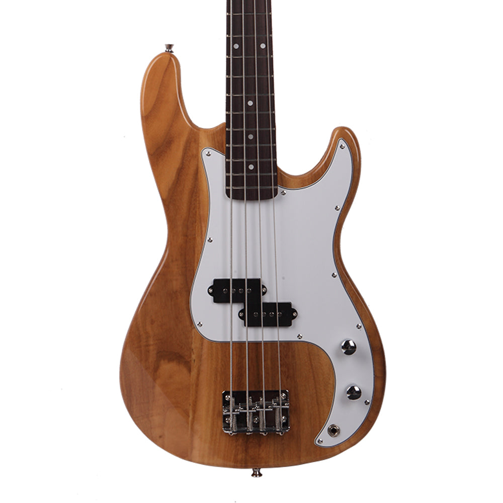Szzzp Exquisite Burning Fire Style Electric Bass Guitar - Burly Wood