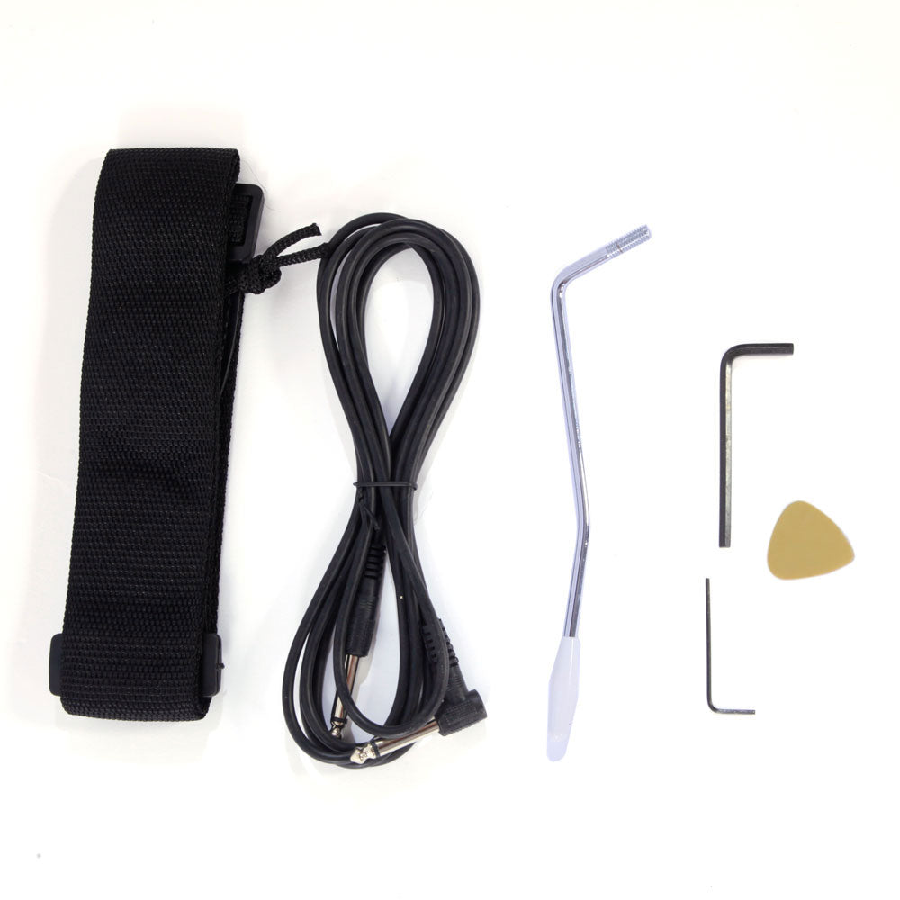 Szzzp Novice Entry Level 170 Electric Guitar HSH Pickup Bag Strap Paddle Rocker Cable Wrench Tool - Black