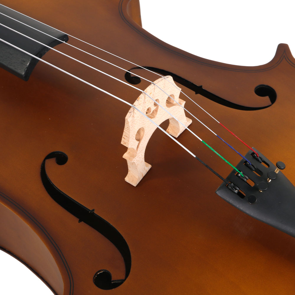 Szzzp 4/4 Acoustic Cello Case Bow Rosin Wood